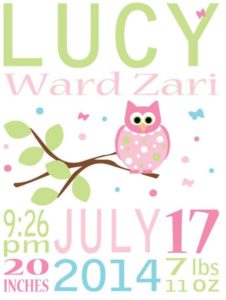 personalized baby announcement