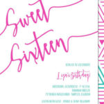 sweet 16 party invitation