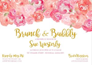 floral bridal shower invitation