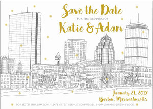 custom illustration save the date