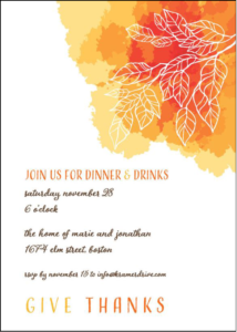 custom Thanksgiving invitation